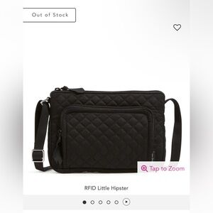 Vera Bradley Black RFID Little Hipster OUT OF STOCK Crossbody NEW WITH TAGS